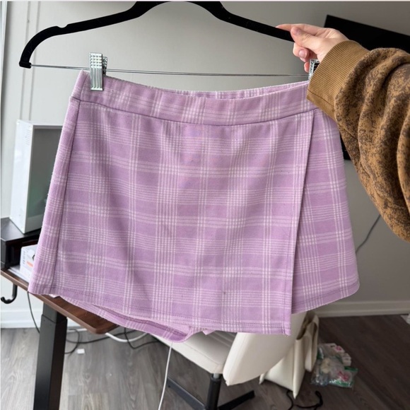 popular 21 Dresses & Skirts - Chic Purple Plaid Mini Skort